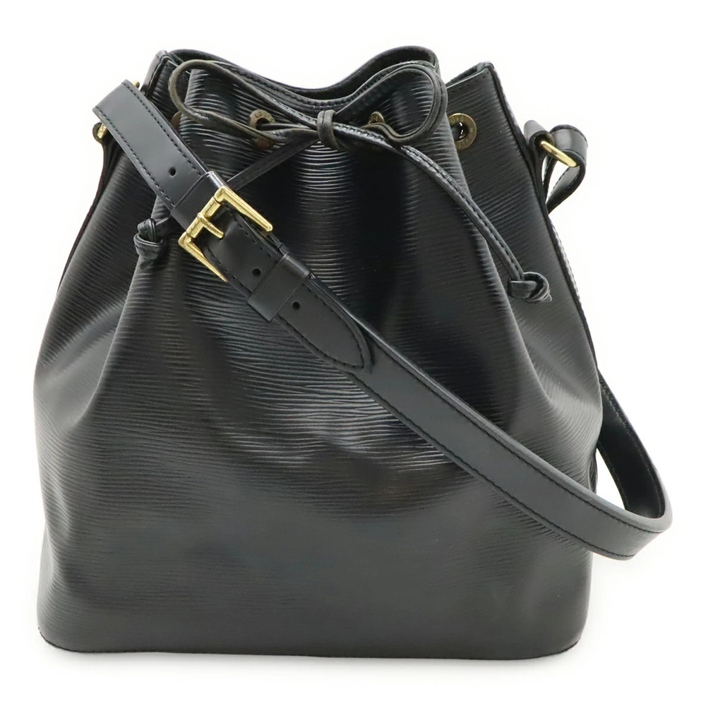 LOUIS VUITTON Epi Shoulder Bag Hobo Drawstring Noir Black